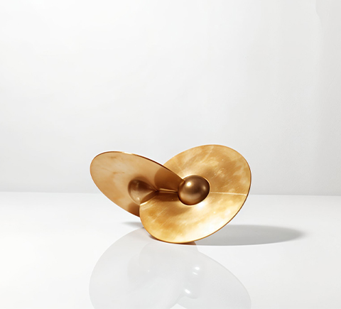 Sculpture Abstraite En Laiton